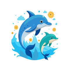 dolphin jumping out of water a isolated transparent background 