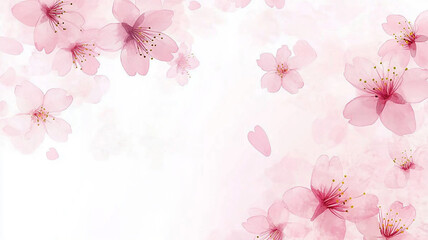 수채화 벚꽃 백그라운드 배경 02