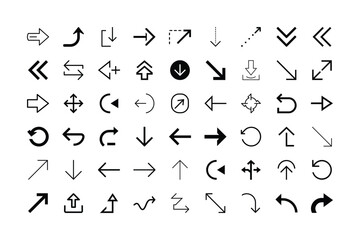 54 Black Arrow Icons – Simple, modern, and versatile for UI/UX