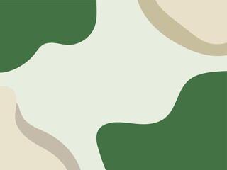 Modern abstract drawing background design vector illustration. Abstract Organic Shapes in Green and Beige.