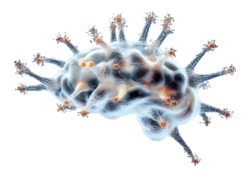 Brain Technology Synapses Isolated Transparent Background