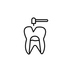 Dental Drill line Icon