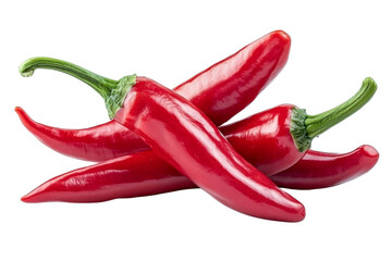 red chili peppers - spicy food ingredient on white background