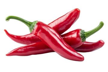 red chili peppers - spicy food ingredient on white background