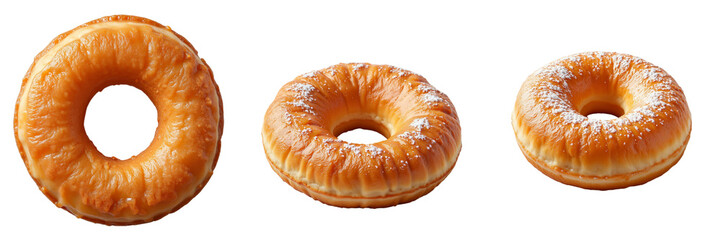 Golden-Brown Ring-Shaped Pastries Displayed Beautifully