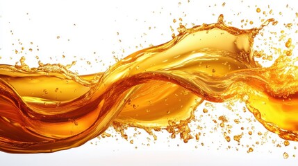beautiful olive or engine oil splash isolated,cartoon illustration style