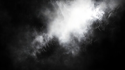Dramatic Black and White Storm Clouds with Light Breaking Through the Darkness

