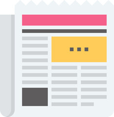 Obraz premium newspaper flat vector web icon