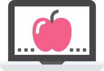 e-learning flat vector web icon
