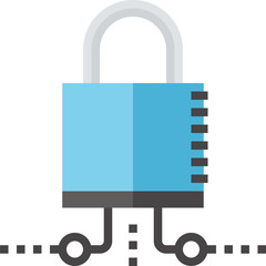 network security flat vector web icon