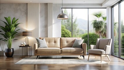 Maximize lounge appeal with Rule of Thirds placement.  Focal points pop off-center, creating interest.