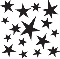 Obraz premium star black and white silhouette style victor design with white background. 