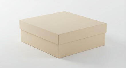 Beige gift box. ready for presentation.