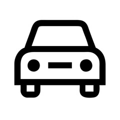 Obraz premium Simple Car Icon in Black and White