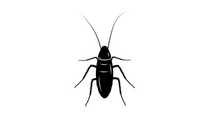 cockroach symbol, black isolated silhouette