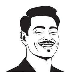 Happiness silhouette vector