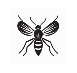 Aedes Aegypti Mosquitoes Logo Vector Icon Stock Vector on white background.