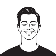 Happiness silhouette vector