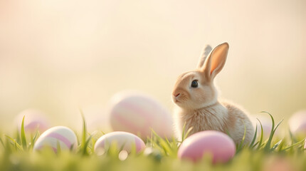 Easter Bunny Advertisement Easter Eggs | generative AI