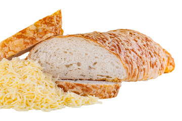 Brot angeschnitten Freigestellt