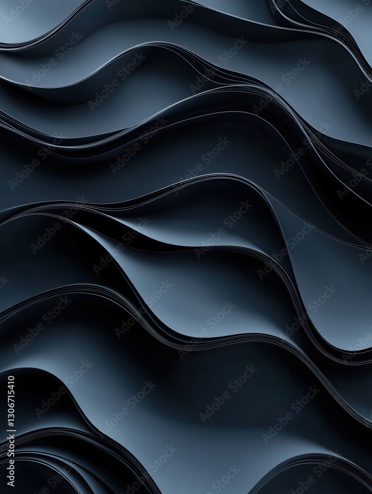 Poster Dynamic 3D inspired background featuring layered wave like structures representing political discourse with a professional aesthetic Generative AI