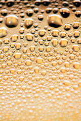 Gold Bubbles Close Up Background champagne Beer