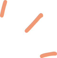 気付き　リアクション　手書き　オレンジ　斜め　閃き