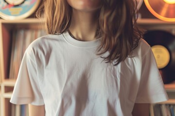 Naklejka premium T shirt mockup clothing apparel t-shirt.