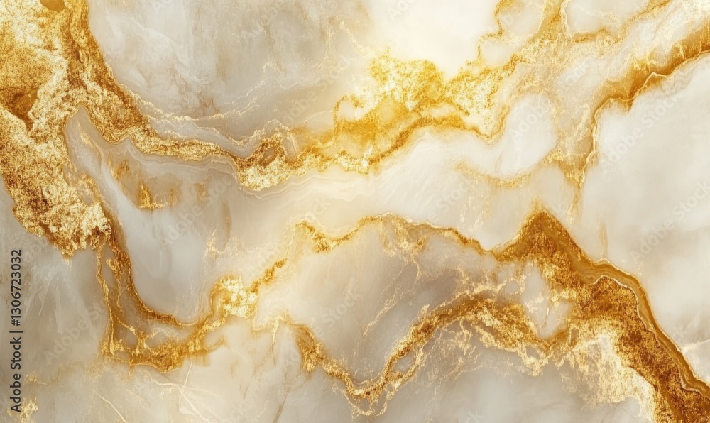 Poster abstract golden marble texture with intricate swirling patterns and subtle metallic highlights, perf