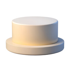 3D Matte White Cylindrical Podium for Minimalist Displays
