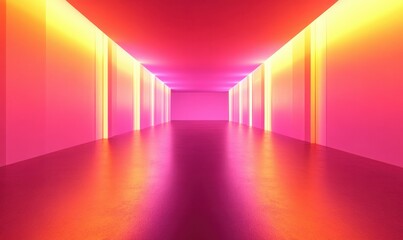 Bold glowing gradient in vibrant pink and orange hues illuminated by subtle light, creating a dynamic and energetic background