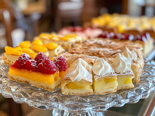 cake with fruits and berries