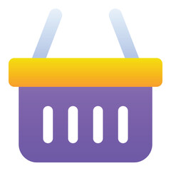Gradient color icon, illustration for Shopping, basket, buy.