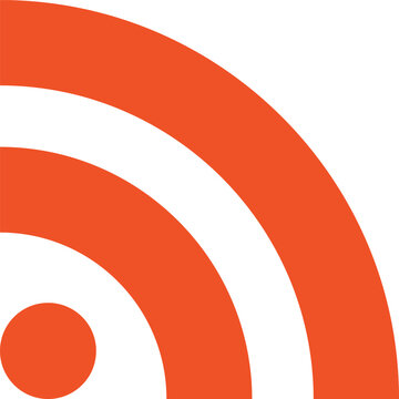 rss flat web icon concept