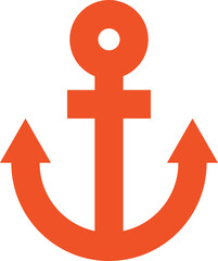 anchor flat web icon concept