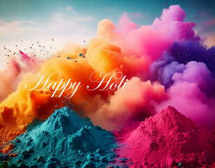 Festival of Colors Holi, Digital Generative AI Background