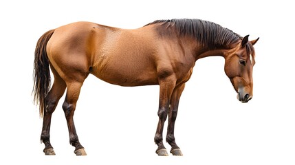 Obraz premium Brown horse, horse isolated on white background
