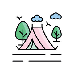 Camping Tent Vector icon