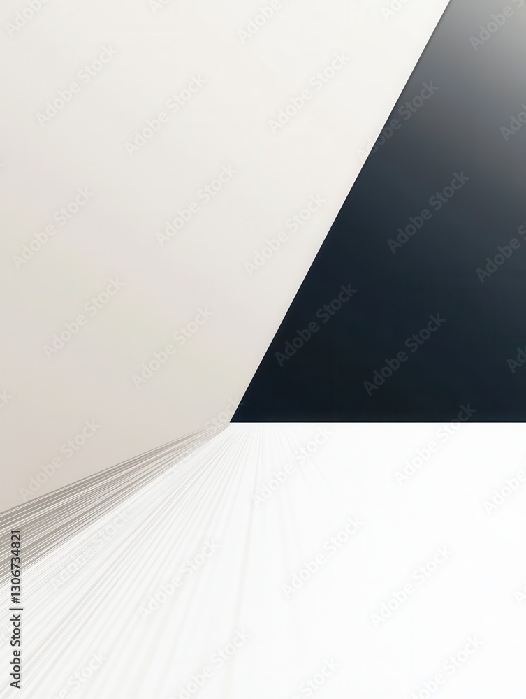 Poster Modern minimalist design featuring geometric lines and a serene color palette for a stable backdrop Generative AI