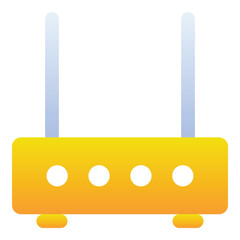 Gradient color icon, illustration for Router, modem, wireless.