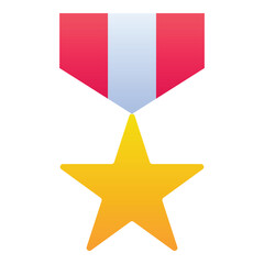 Gradient color icon, illustration for Award, medal, badge.