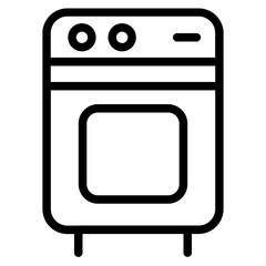 Electronic Microwave Toaster Line Icon