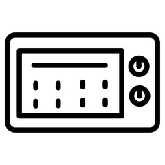 Grill Toaster Oven Line Icon