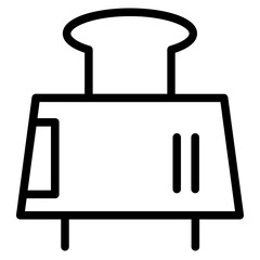 Toaster Bread Food Line Icon