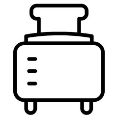 Toaster Bread Tool Line Icon