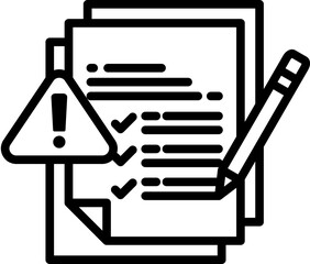 Risk Assessment Icon in Outline Style. Simple Vector Design. Simple Vector Outline Icon