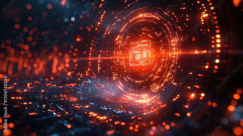 Poster data it technology security concept digital security and technology concepts background