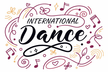 INTERNATIONAL DANCE DAY vector illustration