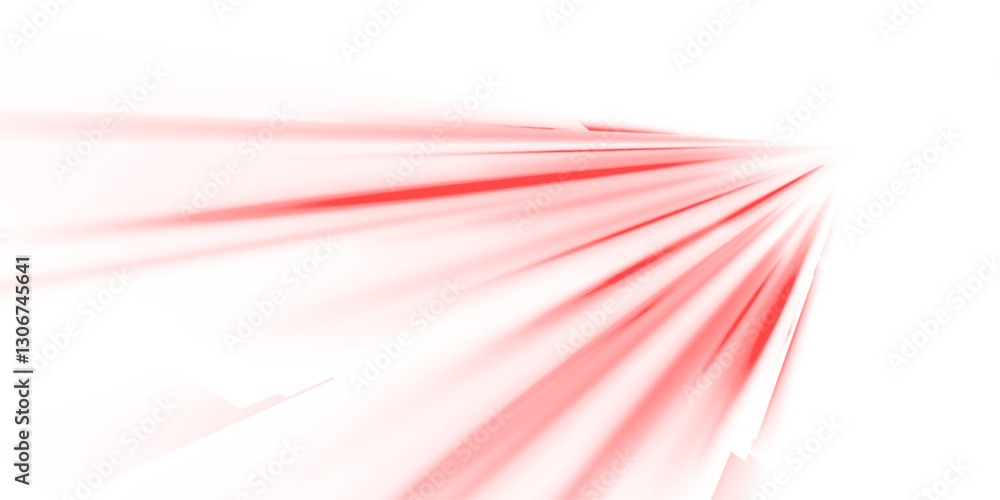 Wall mural glowing red speed lines on a dark background. futuristic motion effect with neon rays. high-tech dig
