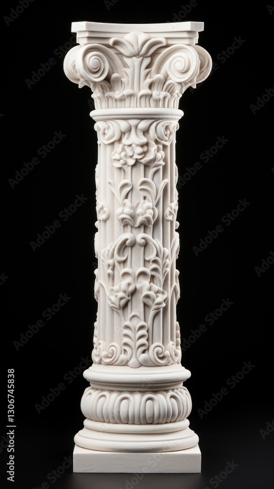 Poster marble pillar architecture ancient column.